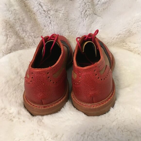 Allen Edmonds Men’s Red Leather Jingle Bell Moc Wingtip Oxfords Dress Shoes 9.5 - Picture 6 of 13